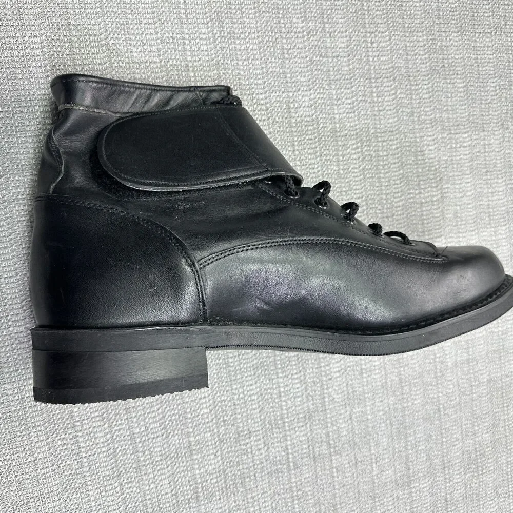 Harley Davidson Boots 10.5 D‎ Willie G Western Black Leather Biker Moto Grunge *